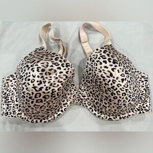 Playtex Animal Print Tan and Black Molded Cup Bra